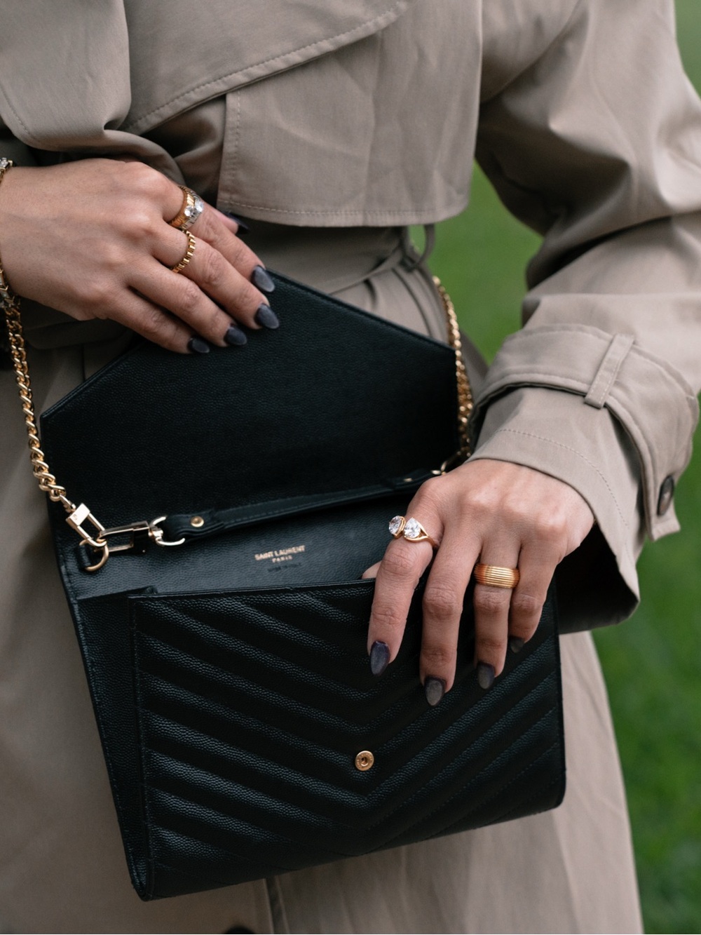 Saint Laurent YSL Cassandre Clutch Wristlet Bag - Picture 3 of 17